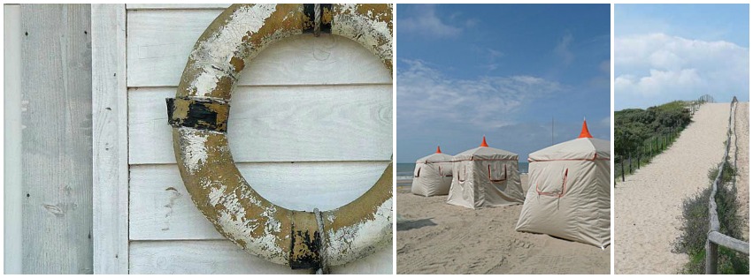 Hippe strandhuisjes duinwandeling Noordwijk aan Zee