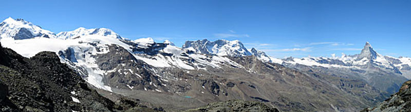 Uitzicht op Matterhorn - Tour de Monte Rosa