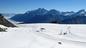 Van de Gandegg Hütte naar de Teodul Hütte