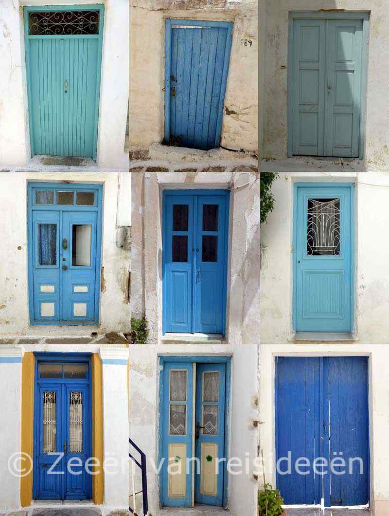 Blauwe deuren - Páros - Cycladen