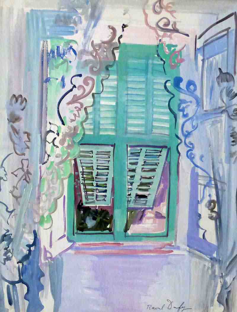 Les fenêtres aux volets verts - Raoul Dufy