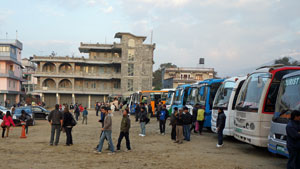 Busstation in Pokhara - Nepal