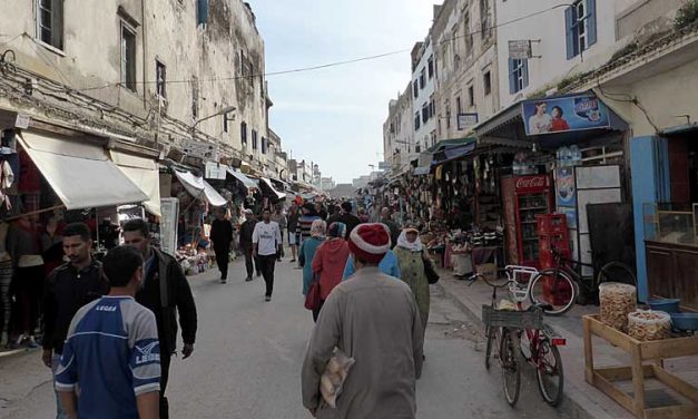 Rue de l‘Istiqlal en Avenue Zerktouni in medina Essaouira