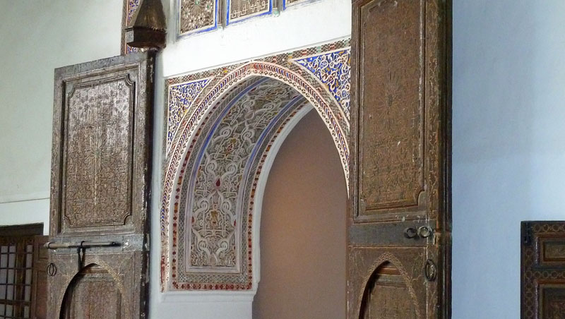 Binnenplaatsjes en fonteinen in Museum Dar Si Saïd in Marrakech